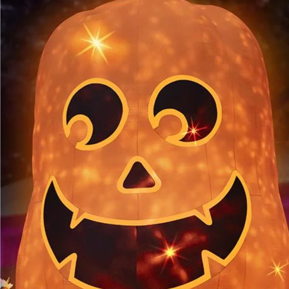 The 16' Glowing Inflatable Jack O' Lantern - Orange
